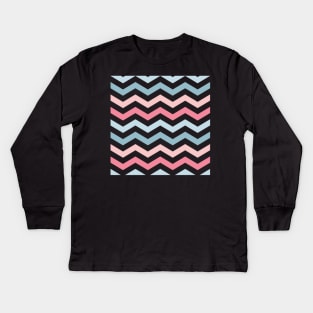 chevron painting Kids Long Sleeve T-Shirt